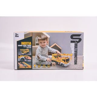 TOYS ของเล่นรถเครน สีเหลีอง(มีแสงและเสียง)#JS105(33x13.5x17.5ซม.)
