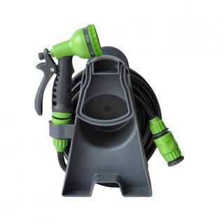 Tree’O ชุดสายยางพร้อมปืนฉีดน้ำปรับหัวได้6รูปแบบและอุปกรณ์ รุ่นDY63610 ขนาด5/16” ยาว10เมตร สีเขียวเทา