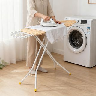 SAKU โต๊ะรีดผ้าแบบยืนรีด 4 ระดับ ธรรมดา รุ่น L1548HZ1-19 ขนาด 38x122x91ซม. สีเหลือง