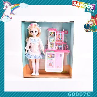 TOYS ของเล่นตุ๊กตาผู้หญิงพร้อมชุดครัว 12นิ้ว#68087C ขนาด (39x7.5x33 ซม.) 