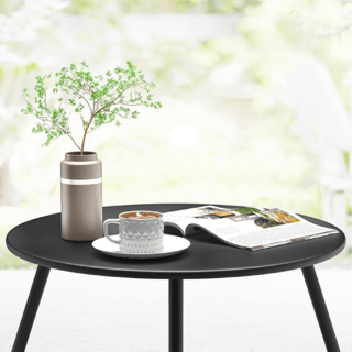 SUMMER SET โต๊ะ outdoor อลูมิเนียม KHAM ขนาด 60x60x45 ซม. สีดำ