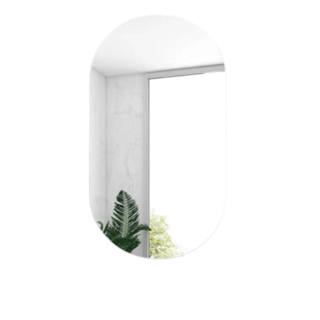 Nice กระจกเงาไม่มีกรอบ ทรงรี รุ่น JLLS009-60  ขนาด 60x80 ซม. สีใส
