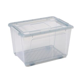 INABOX กล่องเก็บของอเนกประสงค์ 30L มีล้อ รุ่น Eday-N80636BK ขนาด 32.5x46x29.2 cm. สีใส