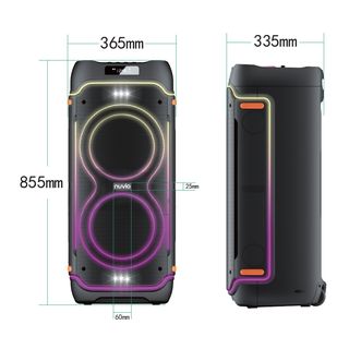 NUVIO ลำโพงปาร์ตี้ตั้งพื้น พร้อมไมค์โครโฟน ขนาด 10 นิ้ว รุ่น TF-G335 สีดำ