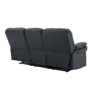 PULITO เก้าอี้พักผ่อนหนังสังเคราะห์ 3 ที่นั่ง รุ่น DENVEER ขนาด 196x93x100 ซม. สีดำ