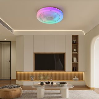 EILON โคมไฟเพดาน LED Smart Bluetooth RGB 2x35W รุ่น LYX012 ปรับได้ 3 แสง พร้อมรีโมท