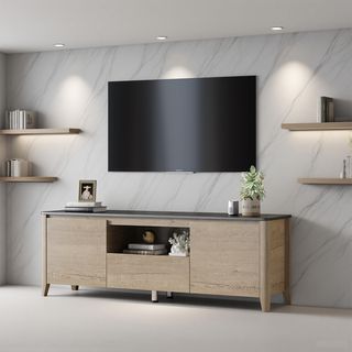 DELICATO ชั้นวางทีวี รุ่น BRAVO ขนาด   39x148x51 ซม. ดำ-น้ำตาล