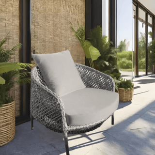 SUMMER SETเก้าอี้ outdoor อลูมิเนียม Jomthong  ขนาด 93x92x65 ซม. สีเทาอ่อน