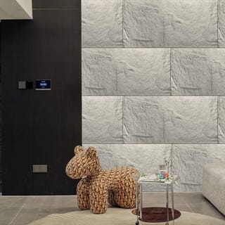 GREATWOOD บอร์ด PU หินเทียมลาย Stone Skin ขนาด 60x120CM สี White Grey