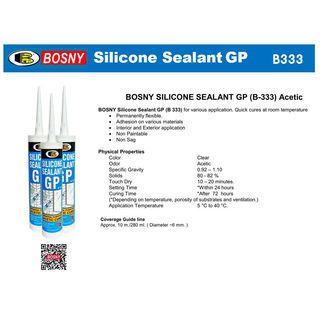 BOSNY ซิลิโคนซิลแลนท์ จีพี B333 280มล. สีใส