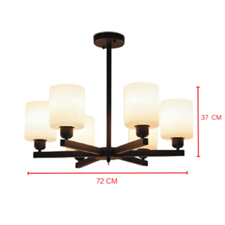 EILON ชุดโคมไฟแขวนเพดาน LED 36W สีดำ รุ่น ETYD-BCMD6638/6