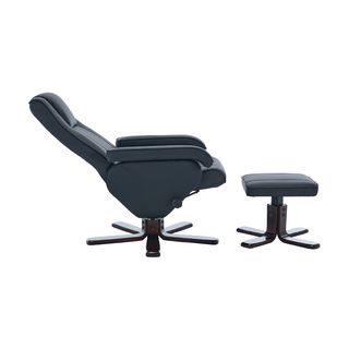 PULITO เก้าอี้พักผ่อนพร้อมที่วางขา รุ่น DIEGO ขนาด 73x110x98 ซม.  สีดำ
