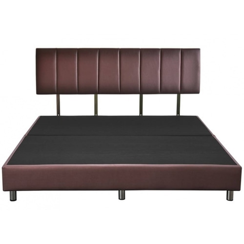 TRUFFLE ฐานเตียงรุ่น Domon 3.5 ฟุต PVC สีน้ำตาลเข้ม