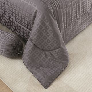 TRUFFLE ชุดเครื่องนอนพร้อมผ้านวม 6 ชิ้น รุ่น Kuro-01 ขนาด 5ฟุต สีเทา