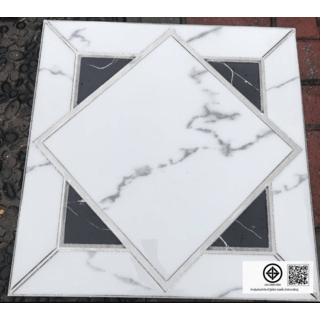La Arezza กระเบื้องพอร์ซเลน 60X60 ซม รุ่น Elita ไวท์ มาเบิล แกรนเดอร์  PJ6603W   Hi glossy (4P / 1.44 sqm) DGD