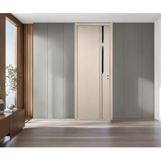 Holztur ชุดประตูปิดผิวเมลามีนพร้อมวงกบ รุ่น YF-Z14 ขนาด 88x216ซม.