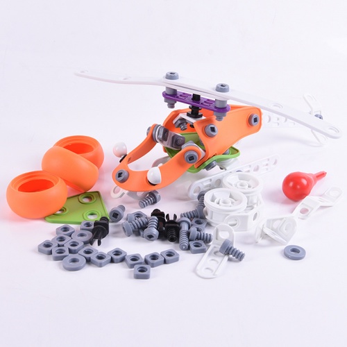 TOYS ของเล่นบล็อคประกอบรถและเครื่องบิน (132ชิ้น) 5in1#J-101 ขนาด (40x8.5x24.8 ซม.)
