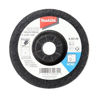 MAKITA แผ่นเจียร์ 4 นิ้วx2x16mm. อ่อนตัว รุ่น A-85139
