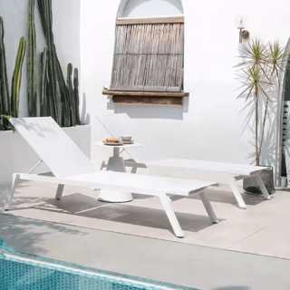 SUMMER SETเตียงริมสระ  Lamai ขนาด 70x200x34 ซม. สีขาว