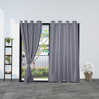 DAVINCI ผ้าม่านประตู รุ่น Mila-24 ขนาด 140x250 ซม. สีเทา