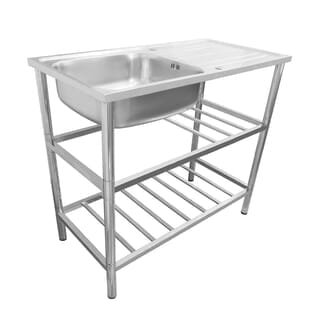 AXIA อ่างล้างจานขาตั้ง 1 หลุม 1 ที่พัก  รุ่น PP ST 10050 AXIA