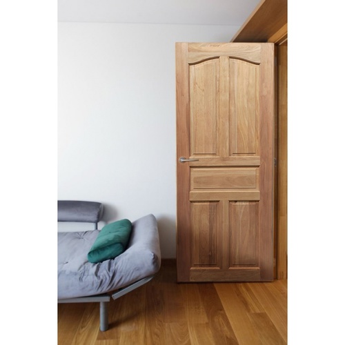 GREATWOOD ประตูไม้มะฮอกกานี บานทึบ 5ฟัก 80x200ซม.