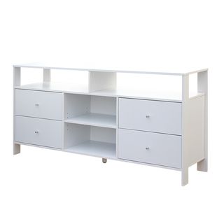 DELICATO ชั้นวางทีวี รุ่นออสติน ขนาด152.6x39x76 ซม. สีขาว