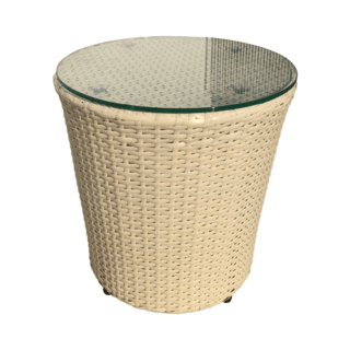 (1/2)SUMMER SETโต๊ะ outdoor อลูมิเนียม Kood ขนาด 45x45x45 ซม. สีเบจ