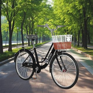 (1/2)FORTEM จักรยานแม่บ้าน รุ่น DAWN-05 ขนาด 26 นิ้ว สีดำ