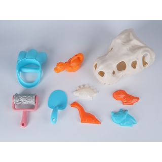 TOYS ของเล่นชุดถังชายหาดไดโนซอร์และอุปกรณ์ 9 ชิ้น รุ่น HG-1127 ขนาด 28x18x16 ซม. คละสี