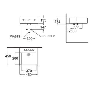 American Standard อ่างล้างหน้าวางบนเคาน์เตอร์ก๊อกบนอ่าง รุ่น TF-0544/WT