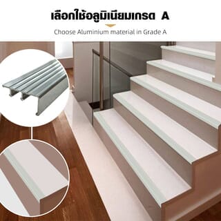 MAC จมูกบันได อลูมิเนียม หน้ากว้าง 50 มม. ยาว 2 เมตร รุ่น TP-50-GS สีเงินเงา