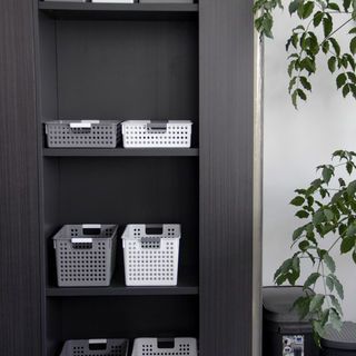 GOME ตะกร้าอเนกประสงค์ทรงเหลี่ยม รุ่น Circle TG54414W ขนาด 21x30x8.5 ซม.(4.5L) สีขาว