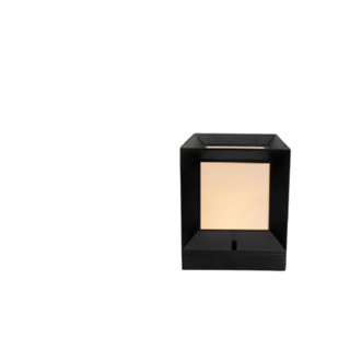 EILON โคมไฟหัวเสาทรงสี่เหลี่ยม ขั้ว E27 ขนาด 21x21x26cm IP65 รุ่น Bopha TV410 สีดำ