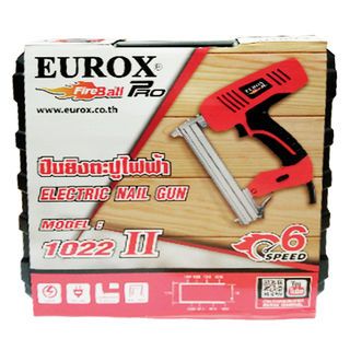 EUROX ปืนไฟฟ้ายิงตะปูขาคู่สำหรับงานไม้ รุ่น 1022J สีแดง