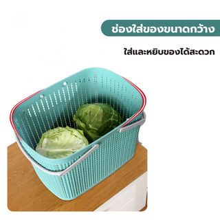 GOME ตะกร้าอเนกประสงค์มีหูหิ้ว รุ่น Woven 2101 ขนาด 23×32.5×21ซม. สีเขียว