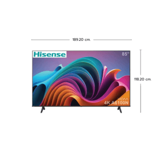 Hisense โทรทัศน์ Smart ทีวี 85 นิ้ว 4K 85A6100N สีดำ