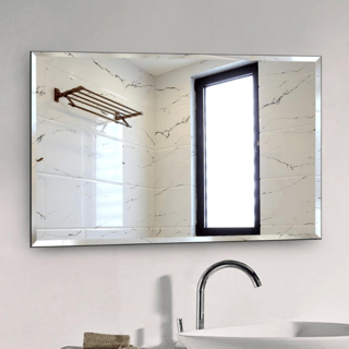 Nice กระจกเงาไม่มีกรอบ ทรงเหลี่ยม รุ่น PQS-XS10075 ขนาด 75x100 ซม. สีใส