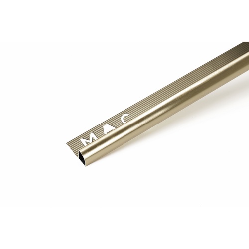 คิ้วอลูมิเนียมแบบโค้ง 8 มม. ยาว 2 เมตร. รุ่น NC- DAT003 champagne MAC
