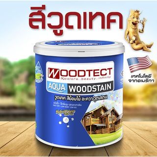 Woodtect วูดเทค อะควา เดดกิ้งสเตน AD-504 ด้าน 1กล. สีไม้วอลนัท