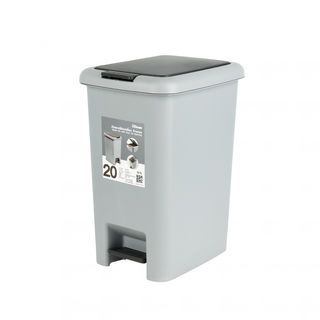 ICLEAN ถังขยะเหยียบเหลี่ยม Prensa 20 ลิตร รุ่น TG51790G ขนาด 25.5x34x43 ซม. สีเทา