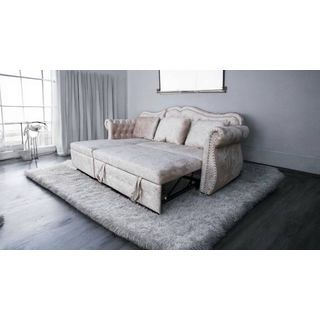 PULITO โซฟาผ้าขนสั้น รุ่น Europa ขนาด 235x160x105ซม. สีครีม