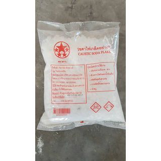 5 ดาว โซดาไฟเกล็ดอย่างดี ขนาด 1 กิโลกรัม.