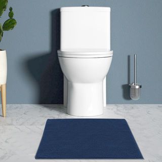 COZY พรมเช็ดเท้าขนนุ่ม รุ่น GINA02 ขนาด 50x80×1.1ซม. สีน้ำเงิน