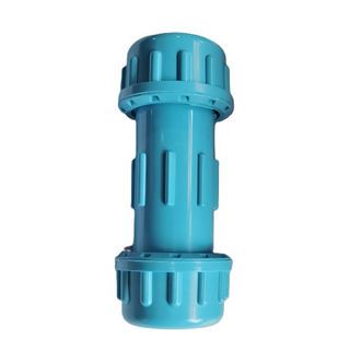 VAVO ข้อต่อยูเนี่ยนซีลยาง หนา 1 นิ้ว(25)  สีฟ้า