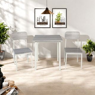 DELICATO ชุดโต๊ะอาหาร 2 ที่นั่ง รุ่น Nanaโต๊ะ: 70x70x76 ซม. เก้าอี้:42X48X87 ซม. สีไม้ธรรมชาติ