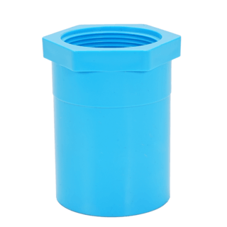 VAVO ข้อต่อตรงเกลียวใน หนา 2 (55) สีฟ้า