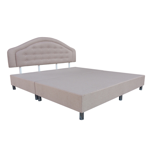 TRUFFLE บล็อกที่นอน+หัวเตียง รุ่น Honey ผ้า Canvass ขนาด 5F สีน้ำตาลอ่อน