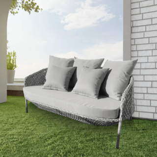 SUMMER SET โซฟา outdoor อลูมิเนียม 2 ที่นั่ง Jomtien ขนาด 168x92x65 ซม. สีเทาอ่อน