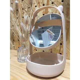 USUPSO กระจกตั้งโต๊ะพร้อมช่องเก็บของสไตล์ญี่ปุ่น ขนาด 21.5x13.5x9.5 (#AB)